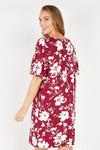 Wallis Berry Floral Puff Sleeve Shift Dress thumbnail 3