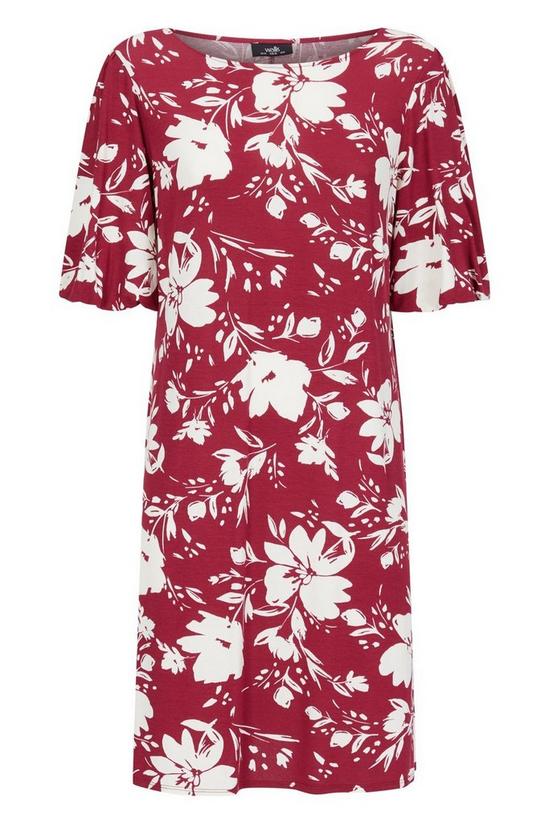 Wallis Berry Floral Puff Sleeve Shift Dress 5