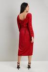 Wallis Petite Red Glitter Velvet Body Con Dress thumbnail 3