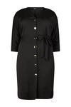 Wallis Curve Black Jersey Button Through Dress thumbnail 5