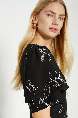 Plunge Floral Embroidered Jumpsuit