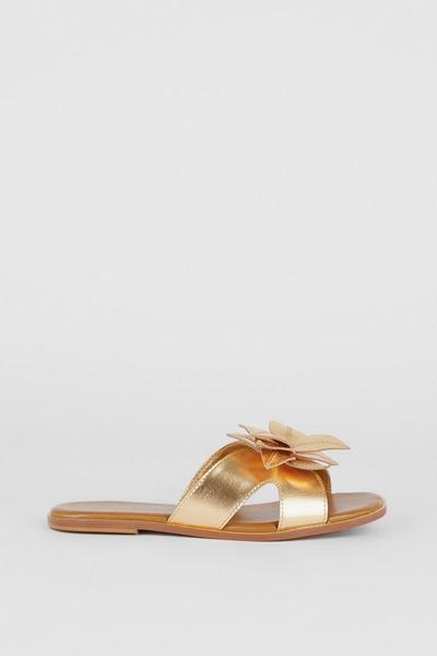 Real Leather Corsage Sandal