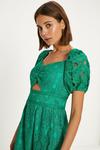 Oasis Petite Premium Floral Lace Cut Out Midi Dress thumbnail 2