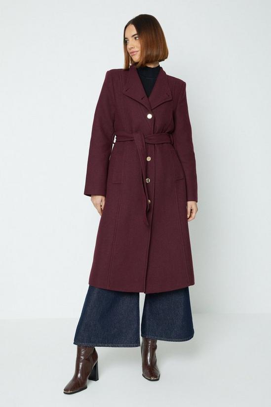 Oasis Premium Italian Wool  Mix Long Wrap Tie Coat 1