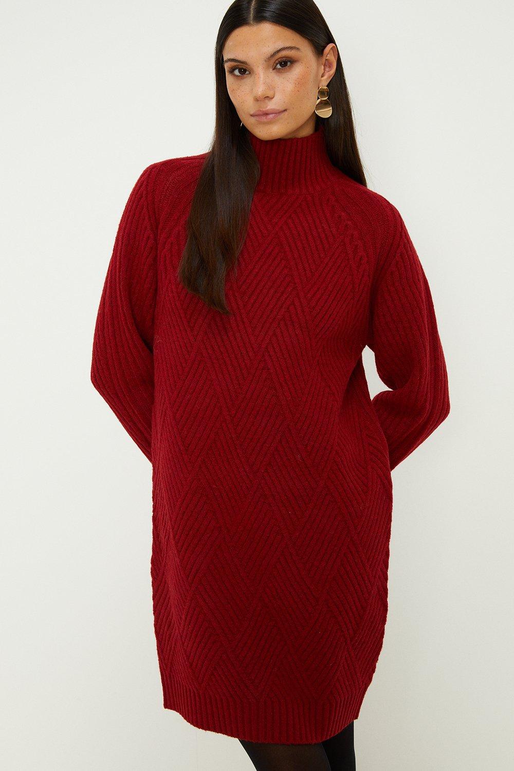Diamond Stitch Cosy Sweater Dress