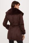 Oasis Faux Shearling Collar Belted Short Coat thumbnail 3