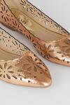 Oasis Shimmer Cut Out Pointed Ballet Flats thumbnail 4