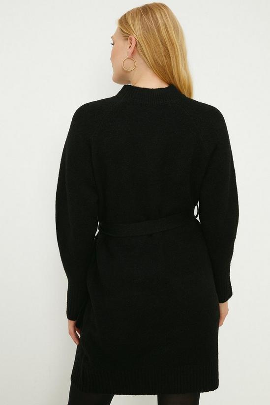 Oasis Belted Buckle Detail Cosy Roll Neck Mini Dress 3