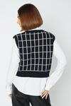 Oasis Knitted Vest With Contrast Shirt thumbnail 3