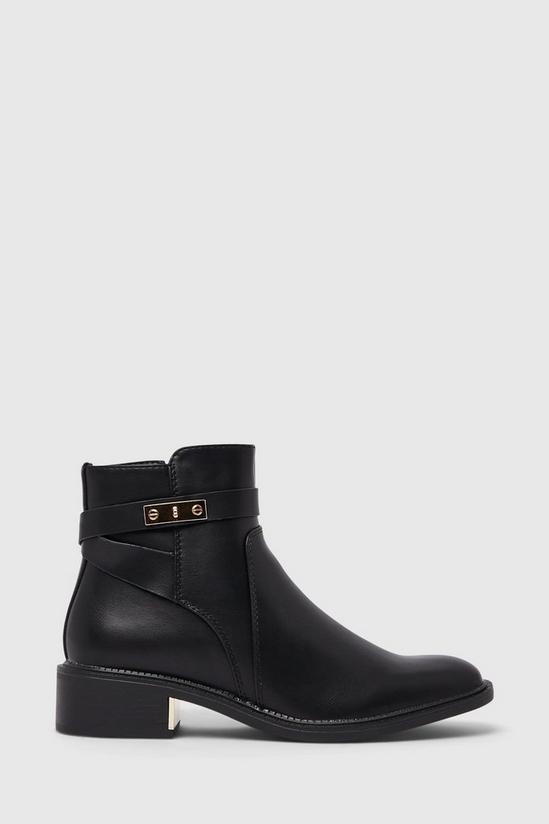Oasis Metal Trim Detail Low Heel Riding Ankle Boots 2