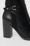 Oasis Jinnie Buckle Strap Detail High Block Heel Ankle Boots thumbnail 4