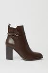 Oasis Jinnie Buckle Strap Detail High Block Heel Ankle Boots thumbnail 2