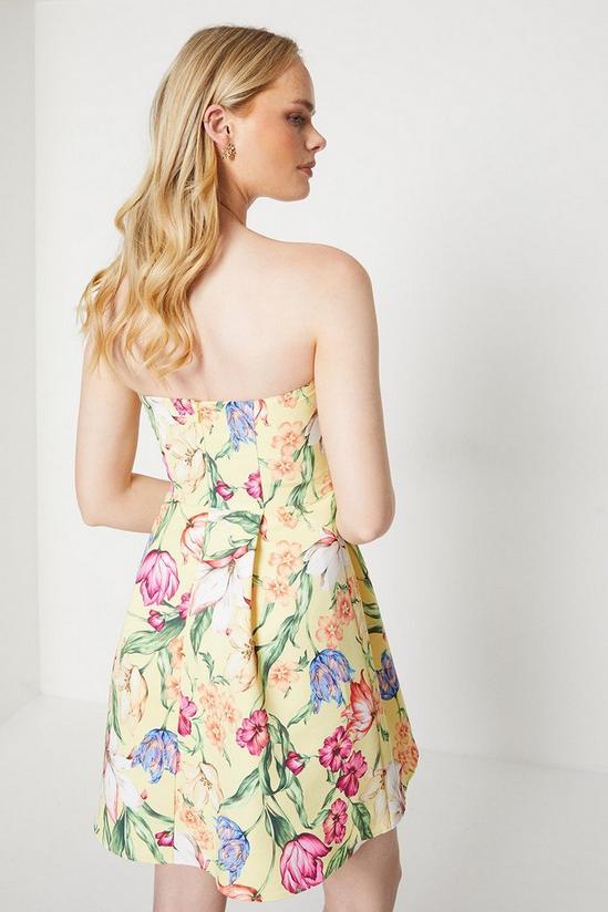 Oasis Occasion Floral Twill Strapless Mini Dress 4