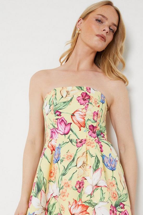 Oasis Occasion Floral Twill Strapless Mini Dress 5
