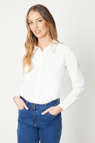 RSVP Scallop Button-Front Shirt