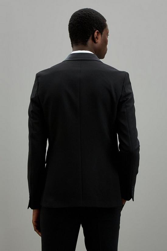 Burton Slim Fit Black Double Breasted Tuxedo Jacket 3