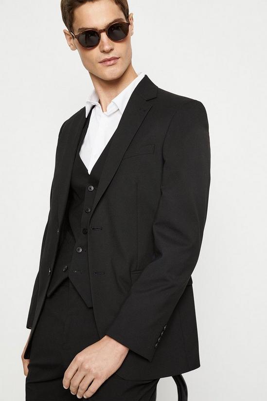 Burton Plus And Tall Tailored Black Suit Jacket 6