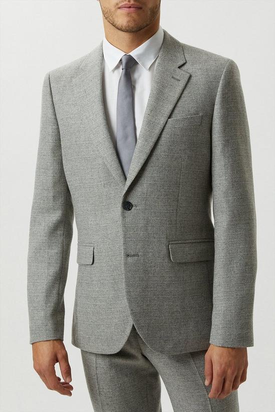 Slim Fit Light Grey Marl Jacket