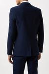 Burton Skinny Fit Navy Tuxedo Suit Jacket thumbnail 3