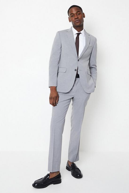 Burton Tailored Fit Light Grey Essential Suit Jacket 2