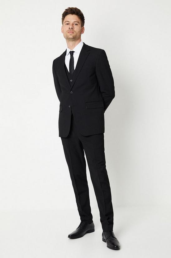 Burton Tailored Fit Black Essential Suit Jacket 2