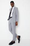 Burton Tailored Fit Light Grey Essential Suit Trousers thumbnail 6