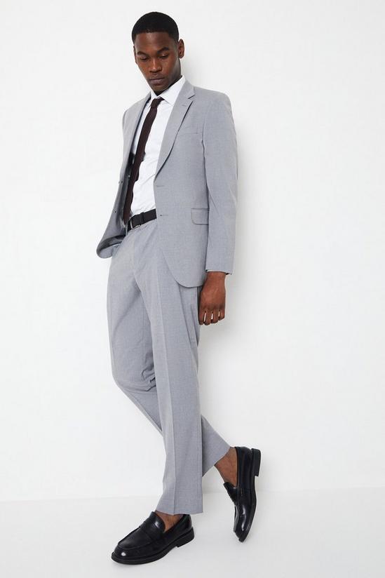 Burton Tailored Fit Light Grey Essential Suit Trousers 6