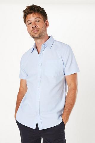 Product Light Blue Short Sleeve Oxford Shirt blue