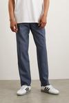 Burton Blue Slim Fit Twill Concealed Waistband Pleat Trousers thumbnail 2