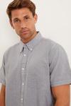 Burton Charcoal Short Sleeve Plus And Tall Oxford Shirt thumbnail 2