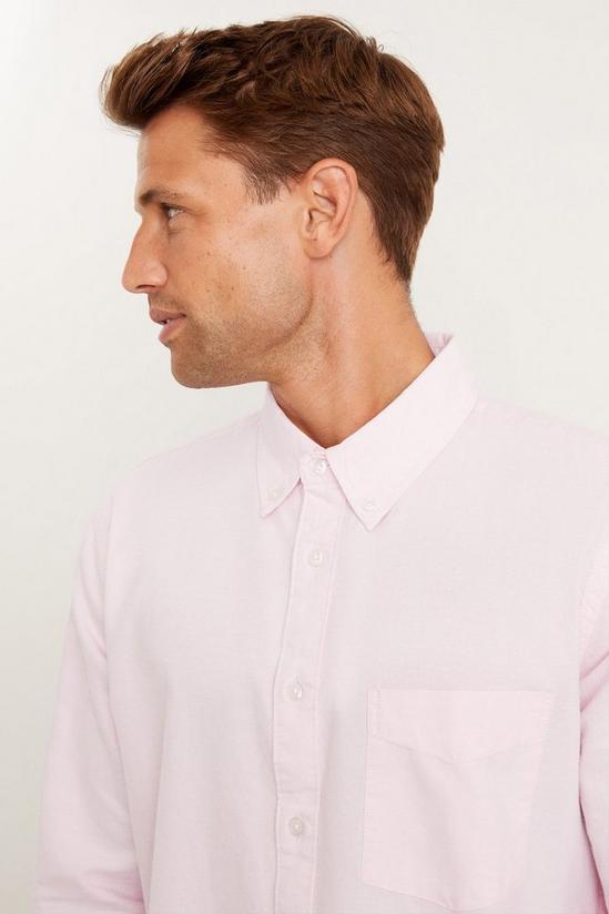 Burton Pink Long Sleeve Plus & Tall Oxford Shirt 2