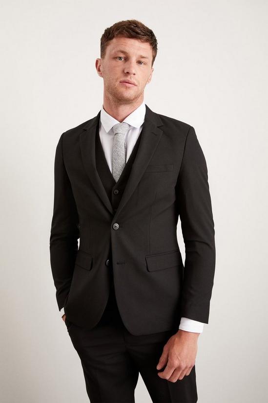 Burton Slim Fit Black Essential Suit Jacket