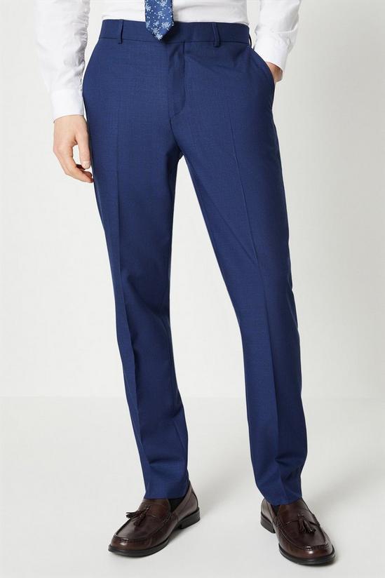 Burton Royal Blue Sharkskin Suit Trouser 1