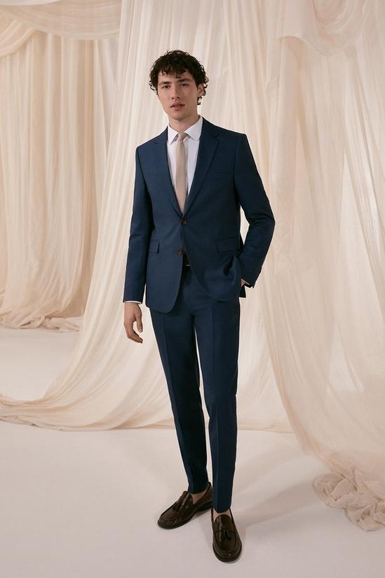 Burton Royal Blue Sharkskin Suit Trouser 2
