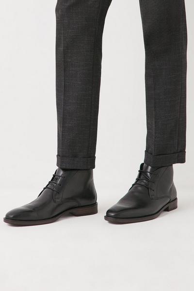 Robert Leather Lace Up Smart Chukka Boots
