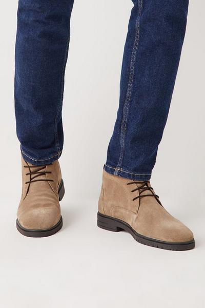 Richie Suede Lace Up Casual Chukka Boots