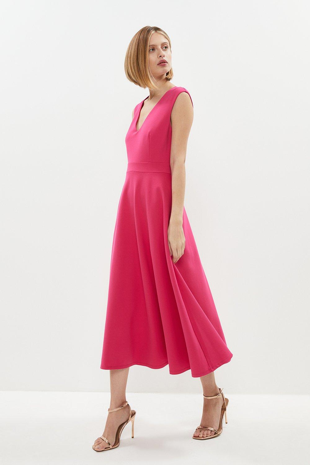 Dresses | V Neck Full Skirt Sleeveless Midi Dress | Coast