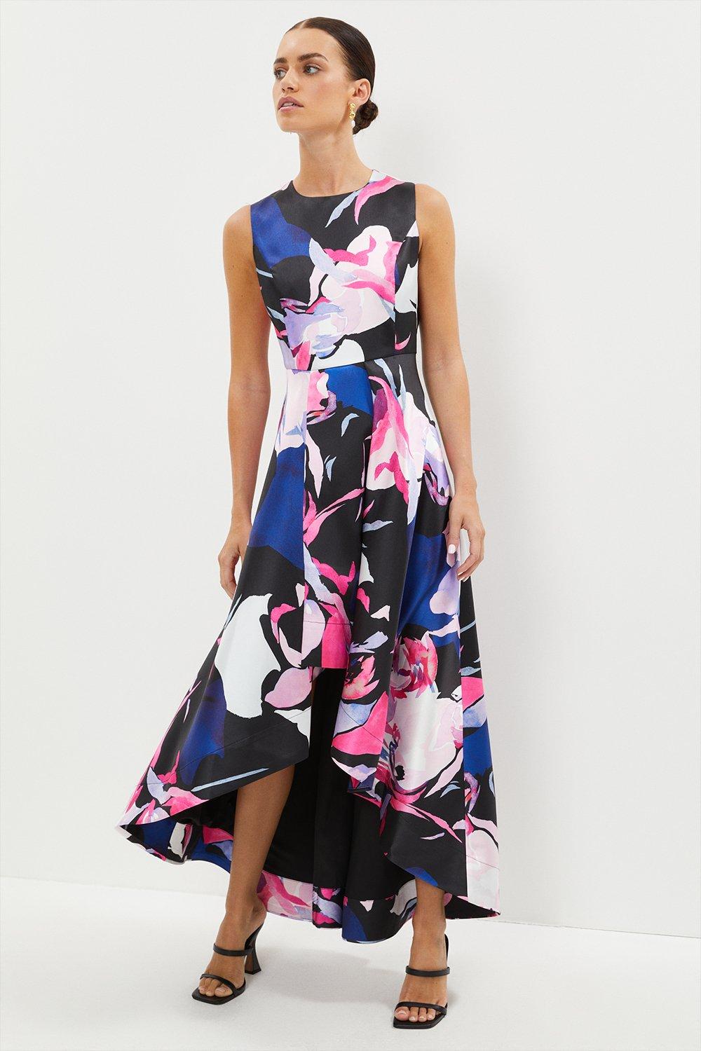 Dresses | Petite High Low Twill Printed Midi Dress | Coast