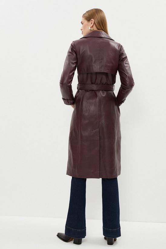 Coast Premium Leather Belted Trench Coat 3
