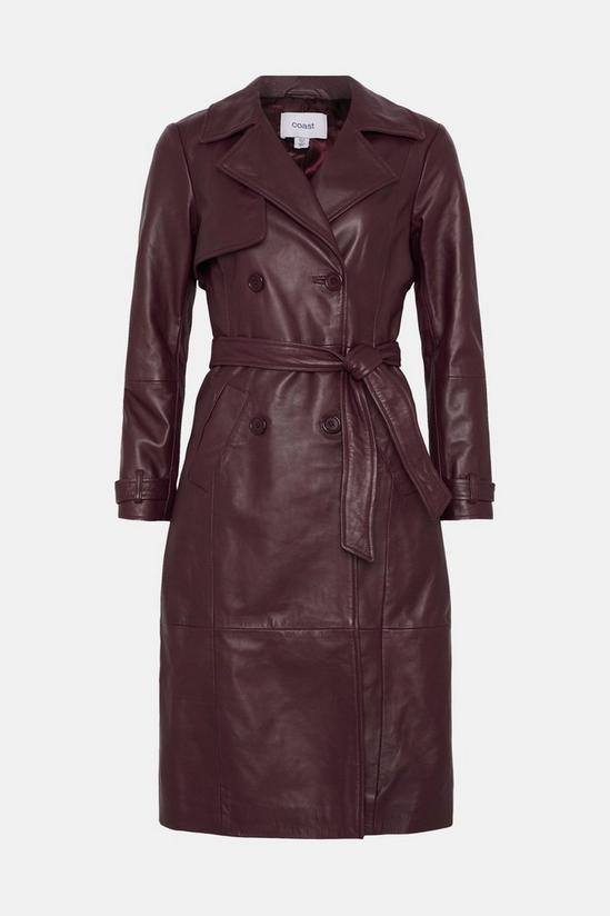 Coast Premium Leather Belted Trench Coat 4