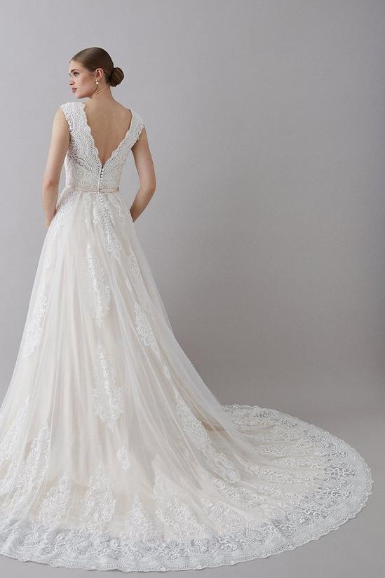 Coast Premium Pearl Embellished Lace Bardot Sweetheart Wedding Dress 3