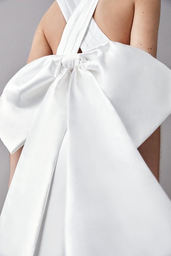 Coast Ivory Cross Over Front Bow Back Bridal Maxi Dress 4