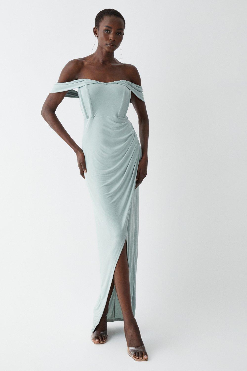 Bardot Slinky Jersey Bridesmaids Maxi Dress