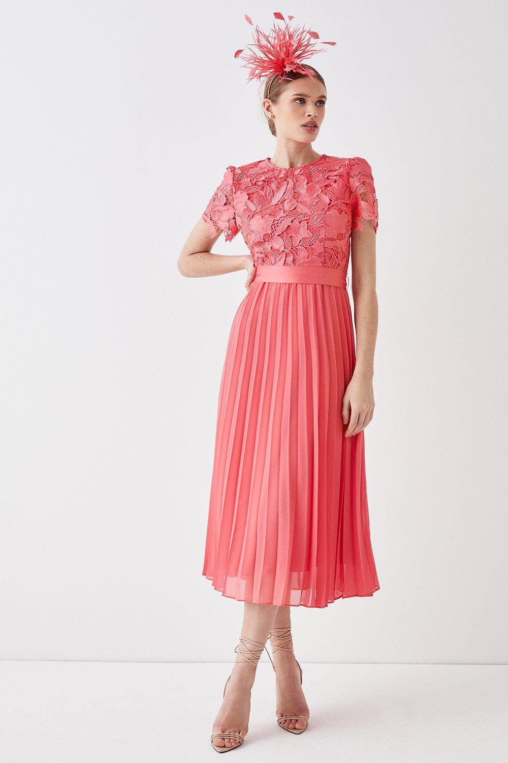 Debenhams pink hotsell lace dress