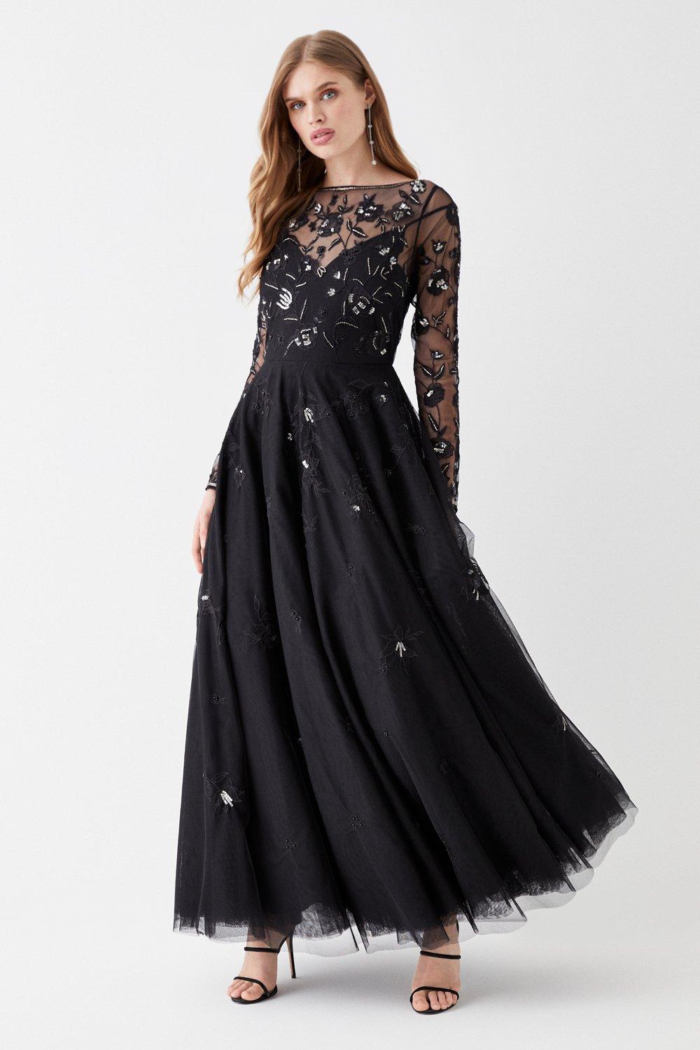 Black evening hot sale dresses debenhams