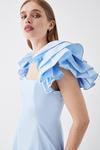 Coast Frill Sleeve Ruffle Skirt Cotton Midi Dress thumbnail 2