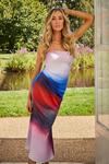 Coast Sophie Habboo Ombre Satin Ruched Dress thumbnail 1