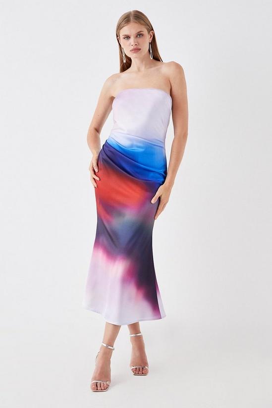 Coast Sophie Habboo Ombre Satin Ruched Dress 2