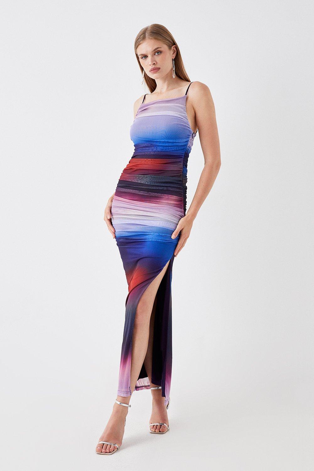 Sophie Habboo Ombre Mesh Midaxi Dress