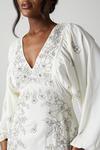 Coast Premium V Neck Blouson Sleeve Embellished Wedding Dress thumbnail 5